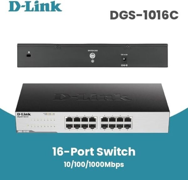 DGS-1016C 16-Port Gigabit Unmanaged Switch
